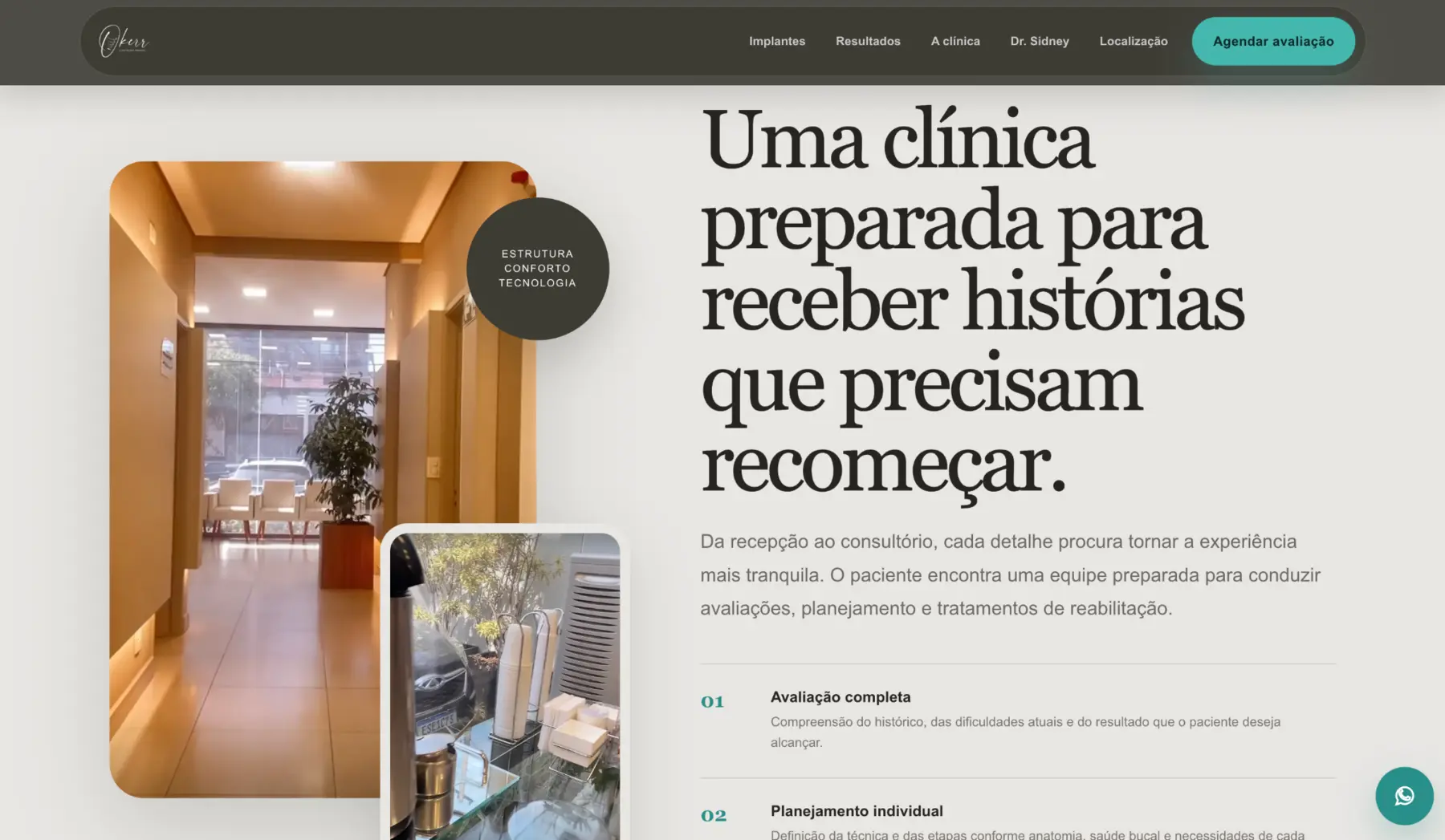 Site desenvolvido para Clínica Okerr
